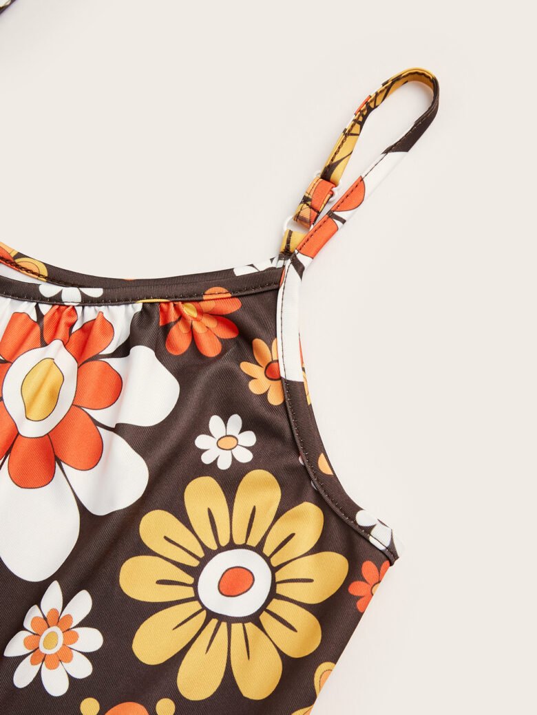 Plus Size Women's Allover Printed Pattern Camisole Casual Street Jumpsuit Pants - Image 4