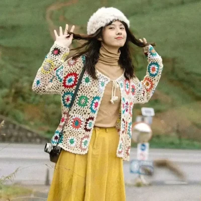 Ethnic style sweater
