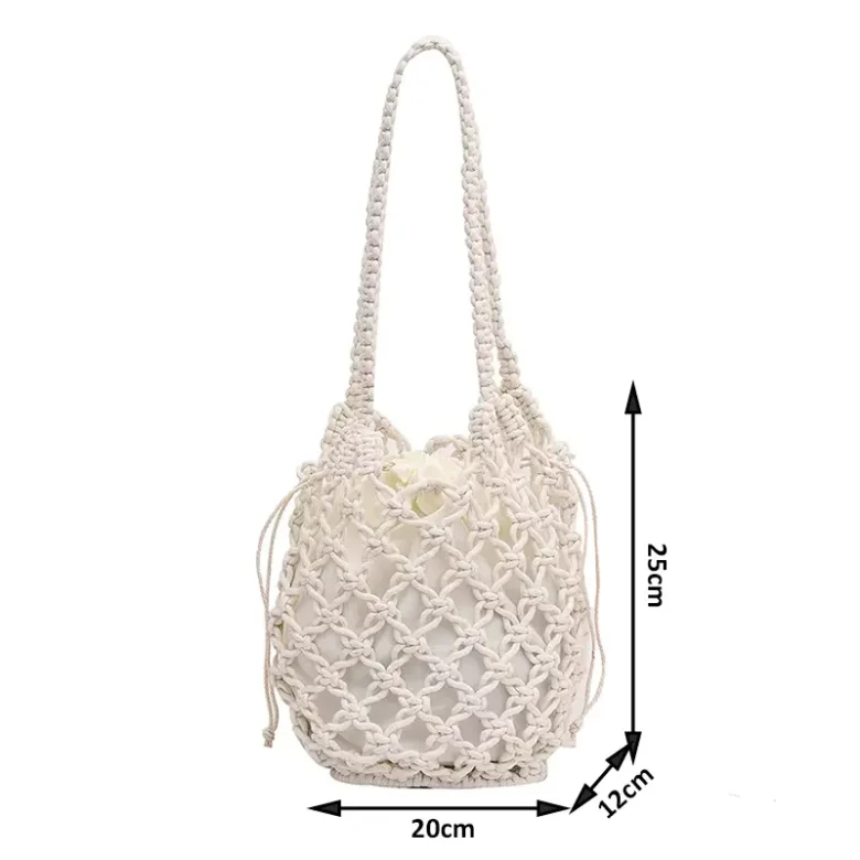 Handmade Summer Woven Beach Bag – Boho Shoulder Tote - Image 5