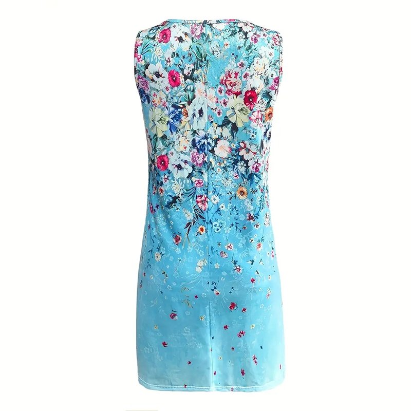 Women’s Sleeveless Floral Boho Sundress – Loose Fit Summer Tank Dress for Casual & Beach Wear - Image 10