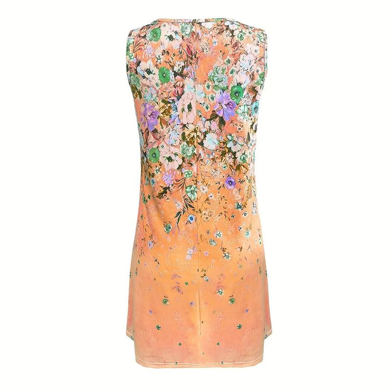 Women’s Sleeveless Floral Boho Sundress – Loose Fit Summer Tank Dress for Casual & Beach Wear - Image 4