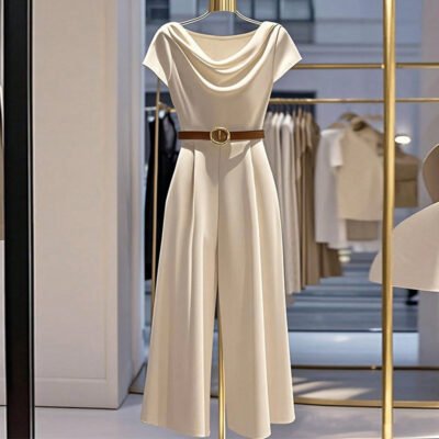 Stunning Elegant Satin Jumpsuit Women