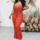 crochet tassel beach cover up